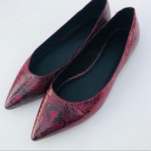 Dark red /burgundy flats